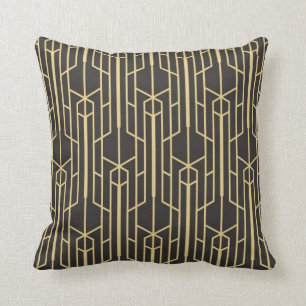 Coussin - Art déco d'or noir