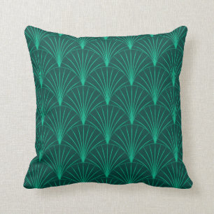 Coussin Art Déco Emerald Green