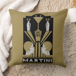 Coussin Art Déco Martini