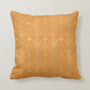 Coussin Art Déco Or orange
