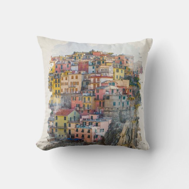 Coussin Art des Cinque Terre (Recto)