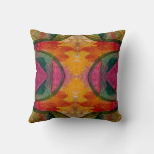 Coussin Art d'expressionnisme abstrait à l'aquarelle et à