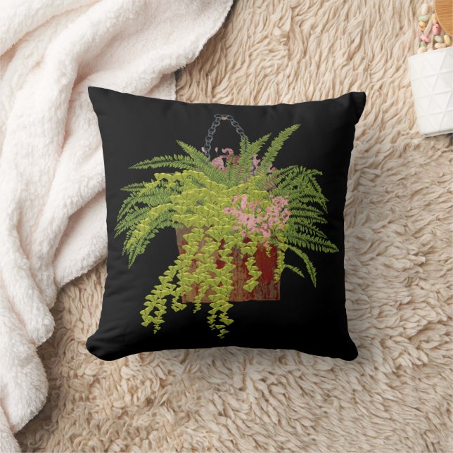 Coussin Art d'illustration botanique de plante grimpante d (Couverture)