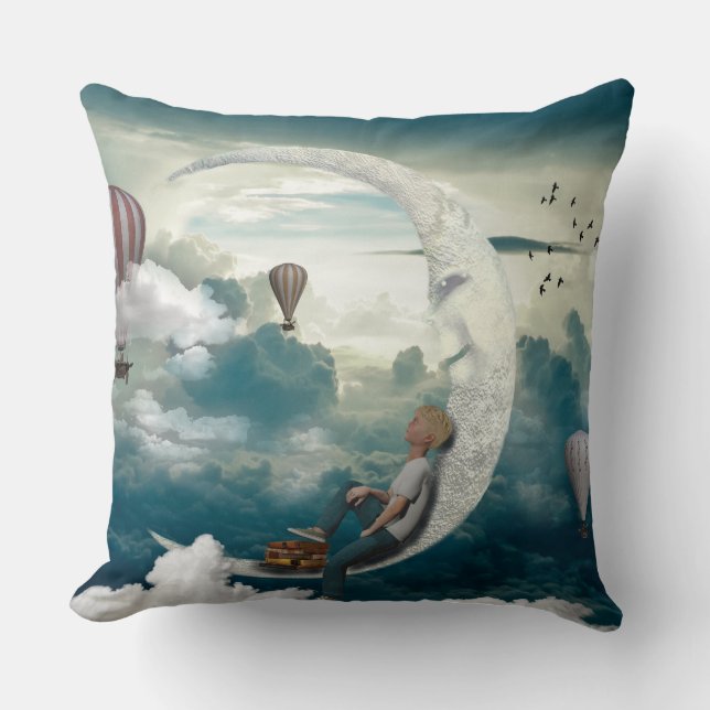 Coussin Art d'imaginaire de ballons à air de garçon de (Recto)