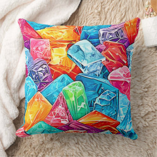 Coussin Art en grappes cristallines