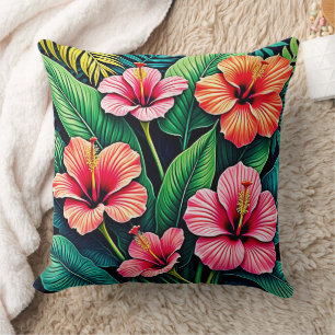 Coussin Art floral de l'Hibiscus tropical