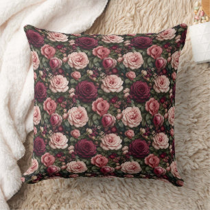 Coussin Art floral de rose de jardin de luxe