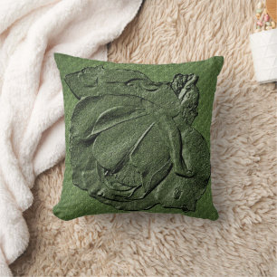 Coussin Art Floral Rose Vert