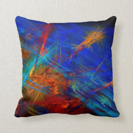Coussin Art fractal Abstrait coloré