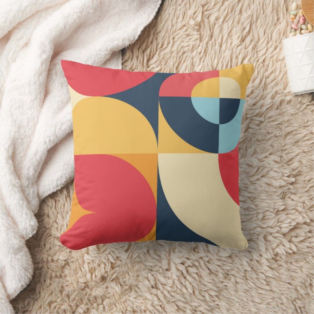Coussin Art géométrique Abstrait coloré motif de cercles (Couverture)