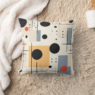 Coussin Art géométrique abstrait du milieu du XXe siècle