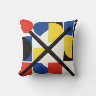 Coussin Art géométrique Bauhaus Suprématiste audacieux