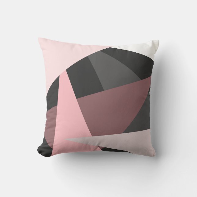 Coussin Art Géométrique moderne rose Fille (Recto)