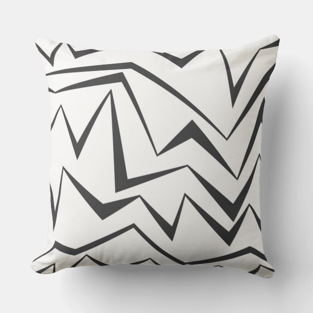 Coussin Art graphique abstrait moderne, dynamique, simple  (Recto)