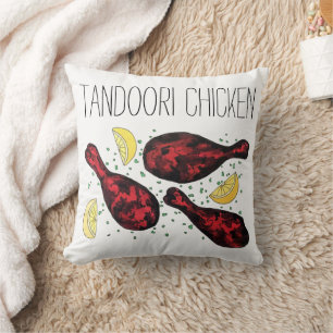 Coussin Art indien Tandoori de l'illustration alimentaire
