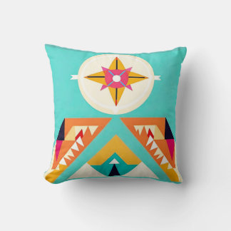 Coussin Art inspiré par la tribu des Amérindiens du Sud-Ou