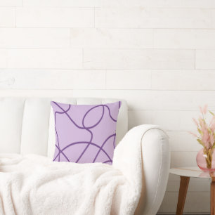 Coussin Art ligne en violet