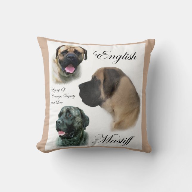 Coussin Art mastiff anglais (Recto)