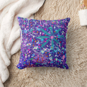 Coussin Art maximaliste : Trop dans ma tête