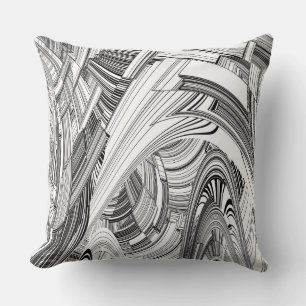 Coussin Art moderne créatif noir et blanc