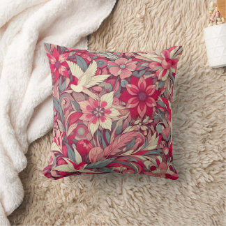Coussin Art Morris rose