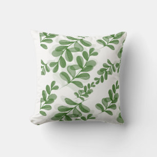 Coussin Art Motif de la branche Feuille verte