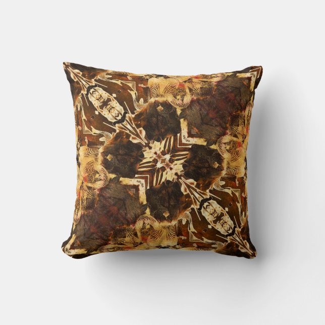 Coussin Art nouveau : Brown doré Vintage (Recto)