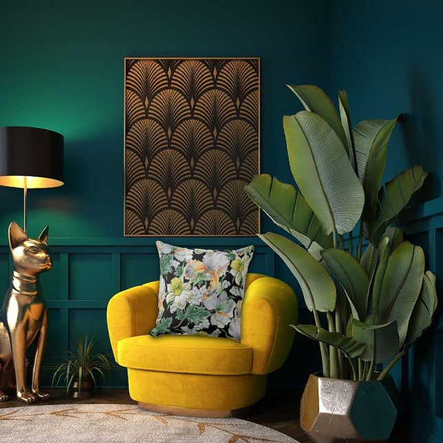 Coussin Art Nouveau Garden Muse Design (Créateur téléchargé)