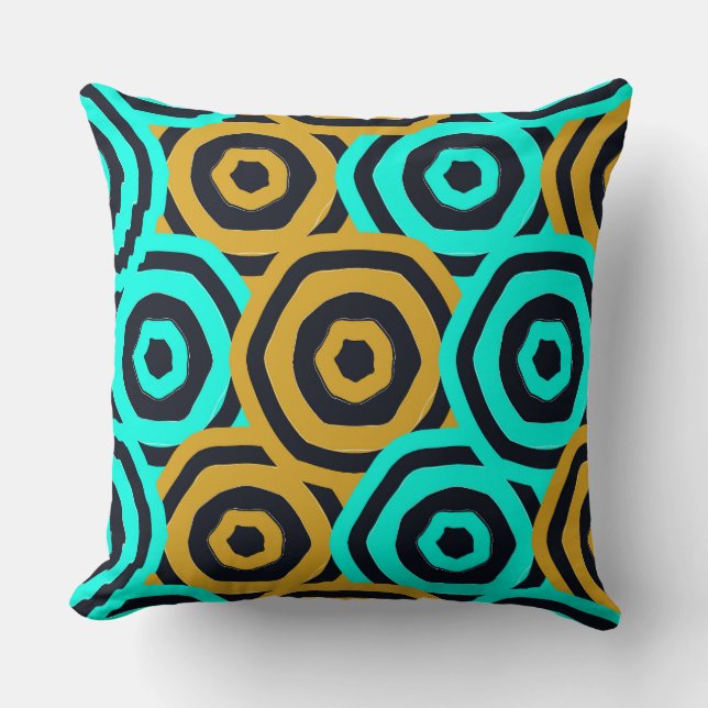 Coussin Art Nouveau Geometric Pattern  (Recto)