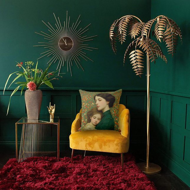 Coussin Art Nouveau Mother & Child (Créateur téléchargé)