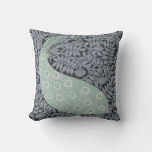 Coussin Art Nouveau Peacock Classic Vintage Bird