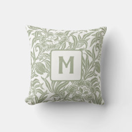 Coussin Art Nouveau Vintage Botanical Floral Pattern 