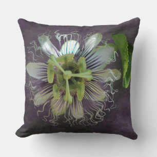 Coussin Art numérique de fleurs de passion