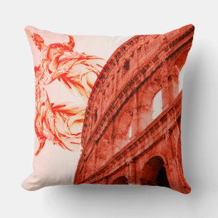 Coussin Art numérique du Colisée et statues / sculptures