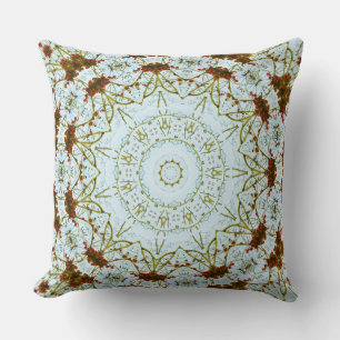 Coussin Art numérique photo Fractal de canneberge Mandala