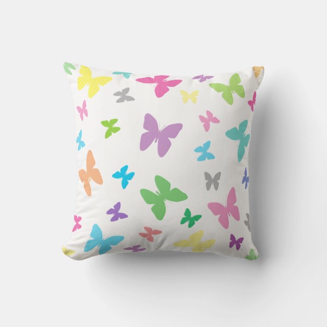 Coussin Art papillon coloré (Recto)