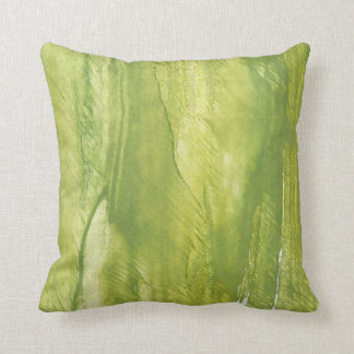 Coussin Art peint vert brillant