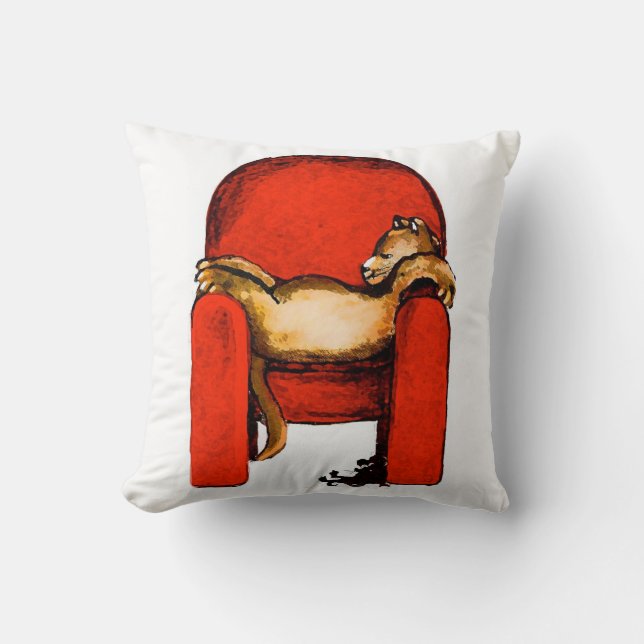Coussin Art Petit-Original de chat par Streater CARRÉ (Recto)