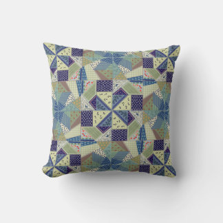 Coussin Art populaire polonais-Courtepointe en patchwork-A