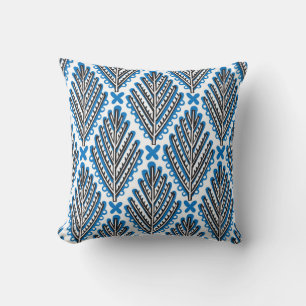 Coussin Art populaire scandinave : Design rétro floral