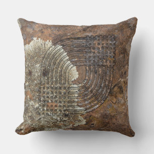 Coussin Art roche de tissage géométrique