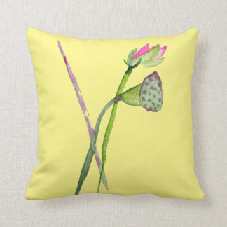Coussin Art rose de bouddhiste zen de fleur de Lotus