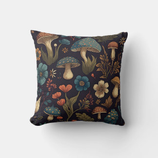 Coussin Art vintage Fleur de Champignons