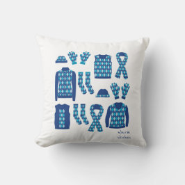 Coussin Articles à motif Argyle Vœux chaleureux -