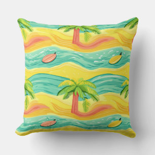 COUSSIN ARTICLES THÉMATIQUES ORANGE VERT JAUNE ÉTÉ