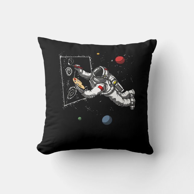 Coussin Artiste de Galaxie cosmique astronaute (Recto)