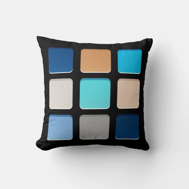Coussin Artiste de maquillage Blue Beach Girl (Recto)