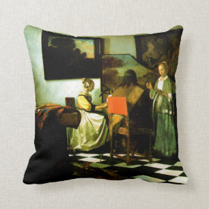 Coussin Artiste néerlandais Vermeer peignant le concert