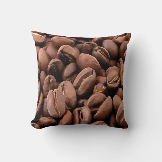 Coussin Artistic Roasted Coffee Beans (Recto)