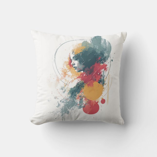 Coussin Artistic Unisex T-shirt - Vibrant Abstract Design (Recto)